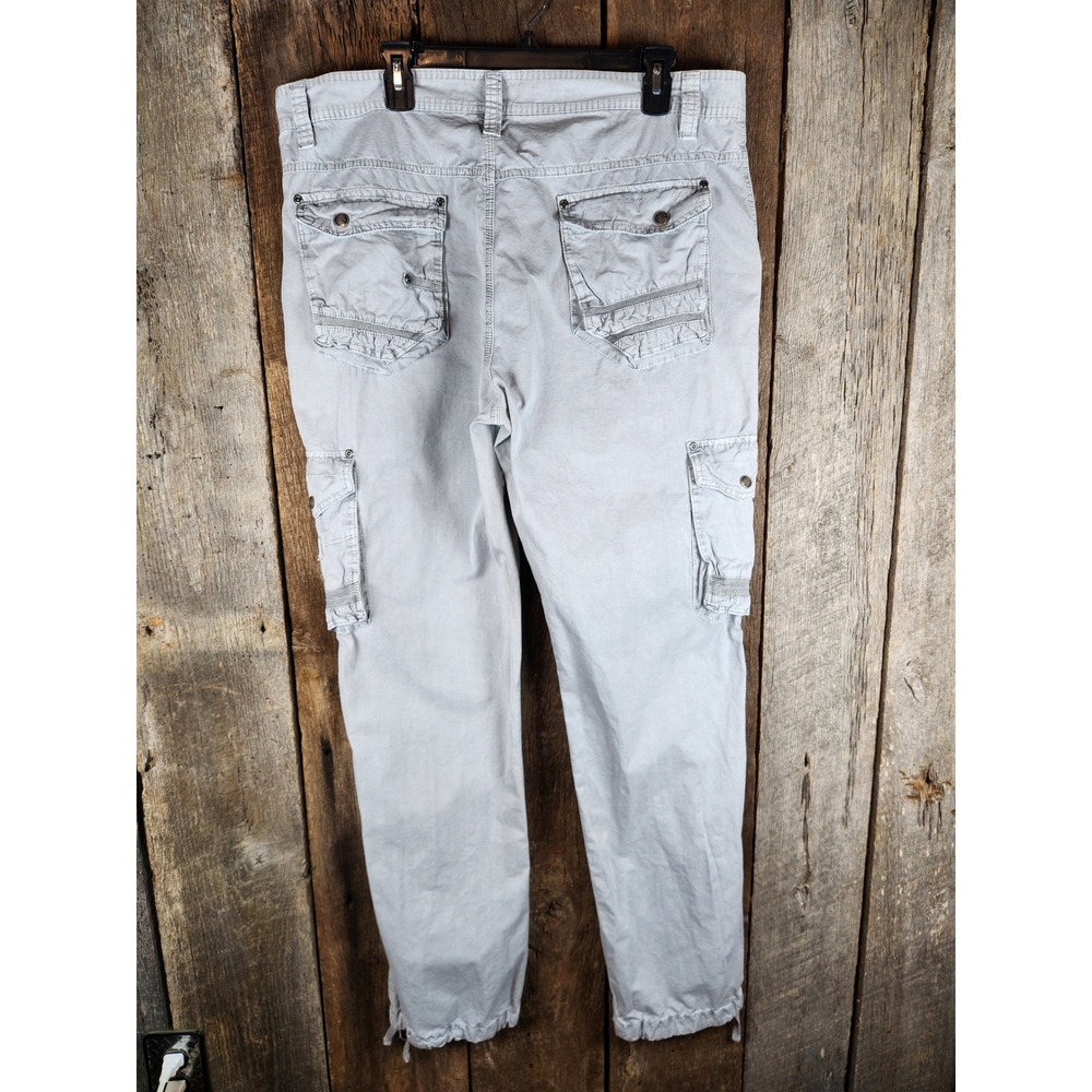 M.SOCIETY Mens Light Gray Cargo Pants Utility 38x34 - Picture 7 of 7
